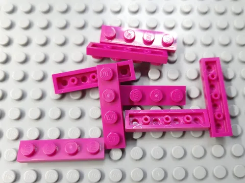 New LEGO Lot of 8 Magenta 1x4 Plates