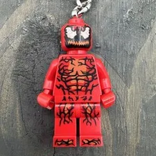 LEGO Marvel Spider-Man Carnage Keychain 854154 6384289 Red Licensed Minifigure