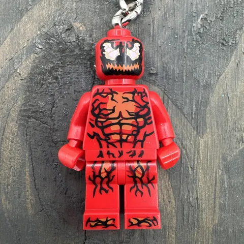 LEGO Marvel Spider-Man Carnage Keychain 854154 6384289 Red Licensed Minifigure