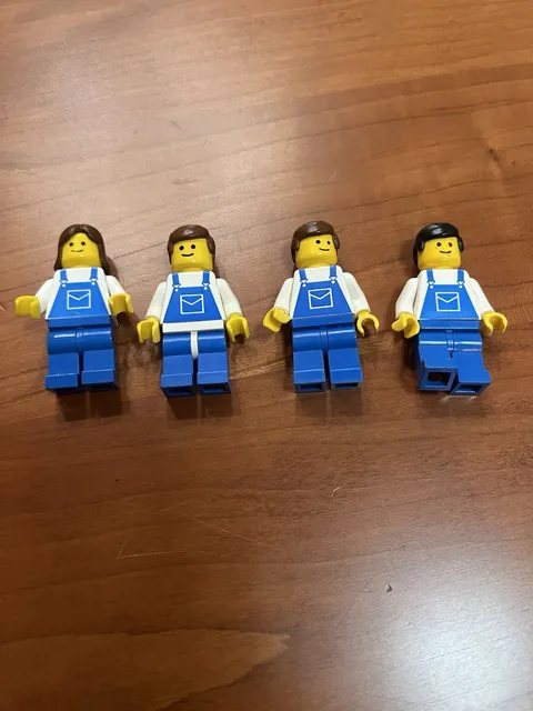 LEGO. Set Of Four. Lego City Workers In Overalls