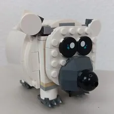 Lego Mini Coin Bank Incomplete Replacement Loose Bricks White Bear