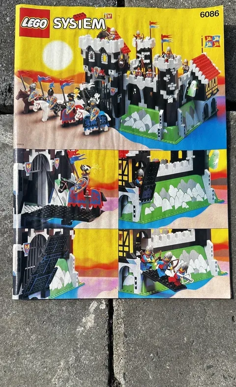 (L-2) LEGO® 6086 Black Knight's Castle Instructions Not Punched B-Stock