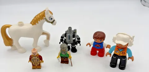 LEGO Misc Lot of 6 Figures, mini figures, Duplo, Construction worker, Ironman
