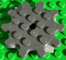 LEGO Turntable 4 x 4 x 2/3 Gear 10 Tooth w Light Bluish Gray Square Base Spins