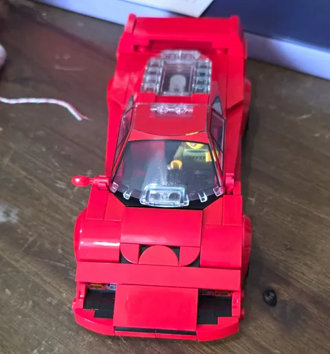 LEGO Built Red Ferrari Sports Car Model Vehicle Only Plastic Cars Vehicles