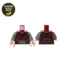 lego Minifigure Torso LotR Leather Straps and Belt Buckle Ornate Pattern Gimli 4