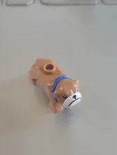 New LEGO Bulldog with Blue Collar Animal Minifigure 60258 Pet 