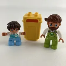 Lego Duplo Town Garbage Recycle Minifig Trash Can Bin Figures Toy Lot