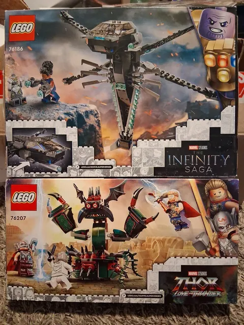 Lego 2 Set SEALED Lot 76186+ 76207 Black Panther Dragon Flyer Thor Attack Asgard