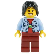 LEGO® Carousel Ride Patron Woman with Denim Jacket Minifigure™ Set twn500