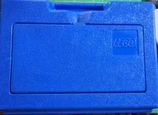 Vintage 1983 Hard Blue Plastic LEGO Carrying Storage Case Box Bin Tote