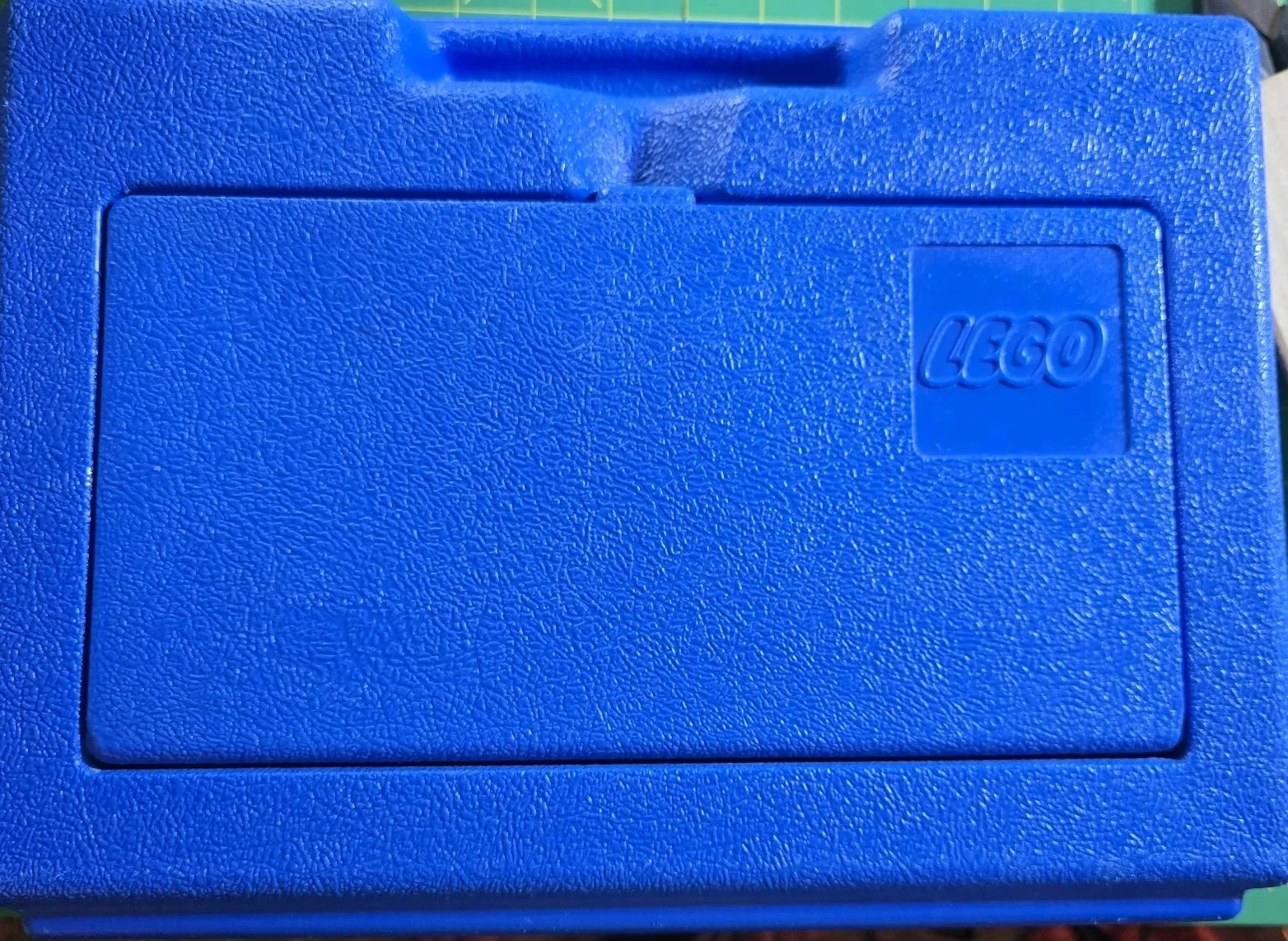 Vintage 1983 Hard Blue Plastic LEGO Carrying Storage Case Box Bin Tote