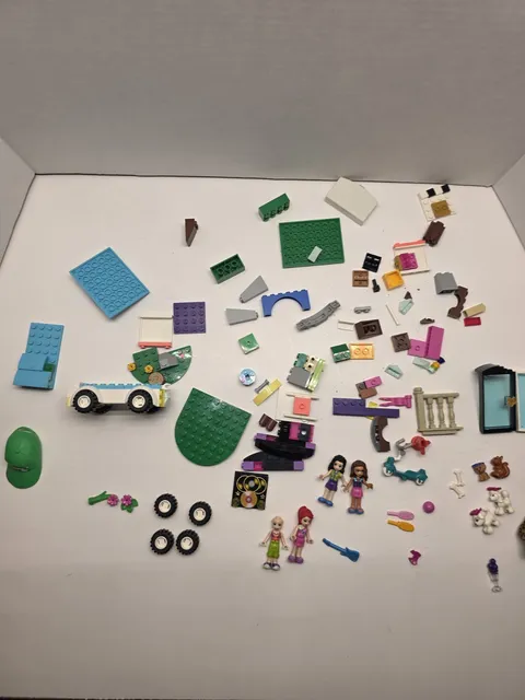 LEGO Friends Mixed Parts Lot Mini Dolls Animals Vehicle Accessories Incomplete