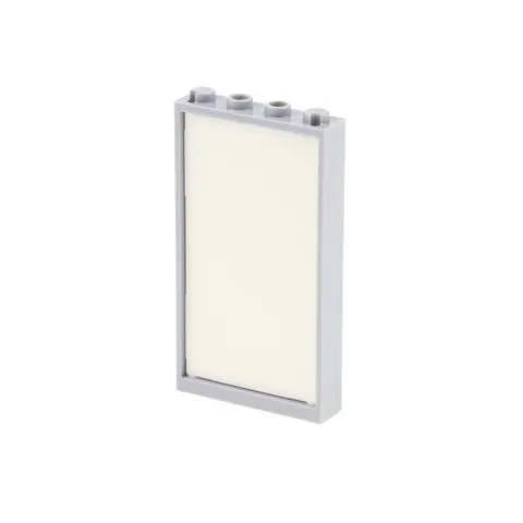 1x LEGO Window Frame 1x4x6 New Light Gray White Glass 57895 60596