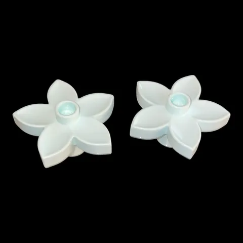 lot of 2 Duplo ice blue flower parts- combined shipping (MISC53)