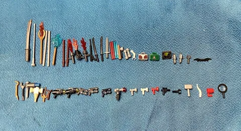 Large Lot Of Lego WEAPONS, Minifig Accessories,Parts, & Pieces(Hand Accessories)