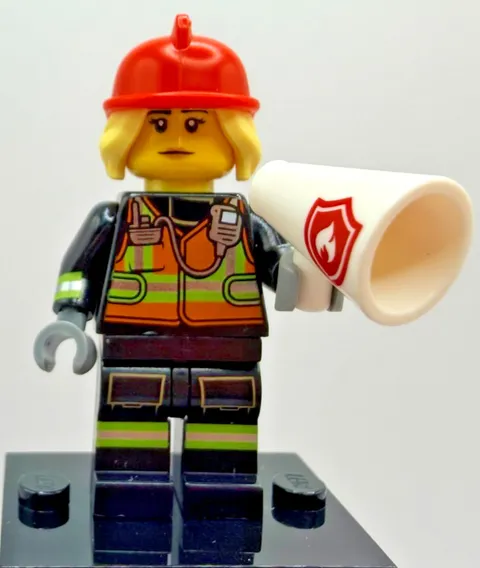 LEGO 71025 CMF Series 19 Fire Fighter Girl Minifigure col19-8 Complete New