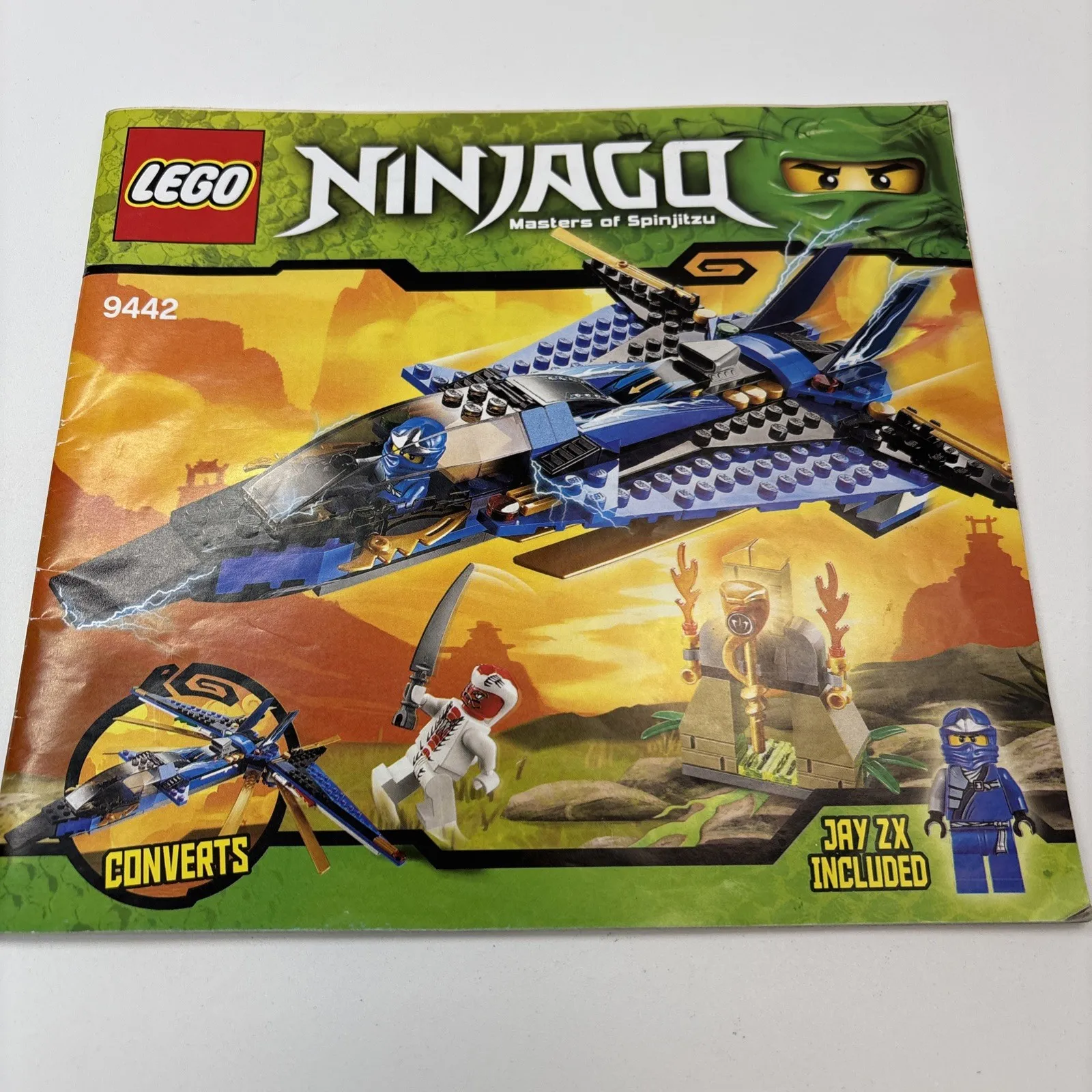 Lego Ninjago Jay's Storm Fighter 9442 Instructions Manual ONLY NO PIECES 2012
