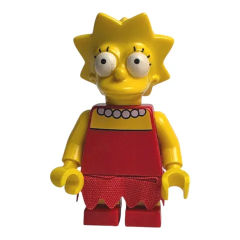LEGO Lisa Simpson The Simpsons Minifigure w/Red Dress & Skirt Series 1 2014