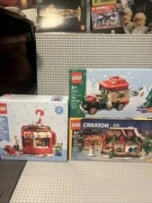 Christmas Lego Bundle Hot Chocolate Stand Elf Truck Mint