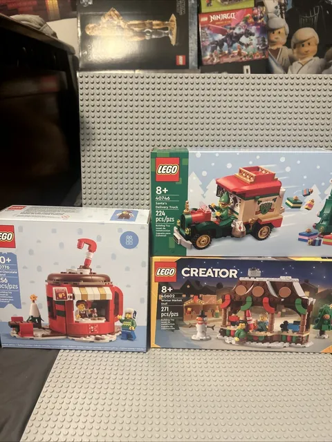 Christmas Lego Bundle Hot Chocolate Stand Elf Truck Mint