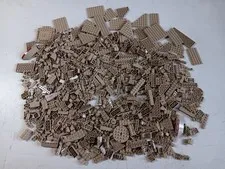 LEGO BULK LOT 930 DARK TAN BRICKS PLATES SLOPES LOG & SPECIALTY PIECES