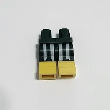 Lego Legs Green White Stripes Yellow Feet Pants Shorts Minifigure Minifig
