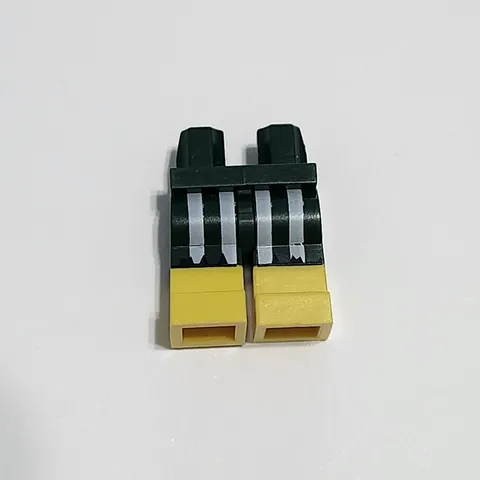 Lego Legs Green White Stripes Yellow Feet Pants Shorts Minifigure Minifig