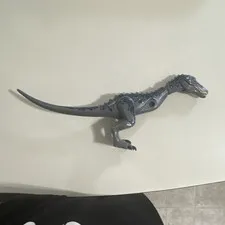 LEGO Dark Gray Dinosaur Figure w/ Dark Blue Spots, Articulated Jaw Plastic
