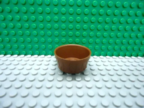 Lego 1 Reddish Brown 5x5x2 Half Barrel Storage Container NEW