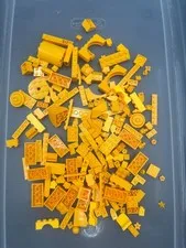 5 oz. Bulk Mixed Mid-Orange Legos - standard blocks, unique pieces (RARE COLOR)