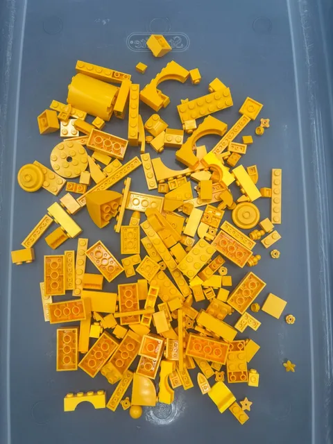 5 oz. Bulk Mixed Mid-Orange Legos - standard blocks, unique pieces (RARE COLOR)