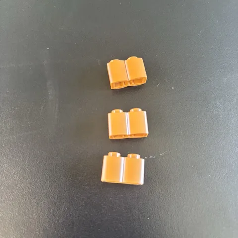 (3Pcs) LEGO Parts - Light Brown Brick, 1 x 2 with Log Profile - No 30136