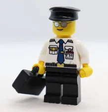 Airport Pilot 60101 60104 Town City Briefcase LEGO® Minifigure Mini Figure