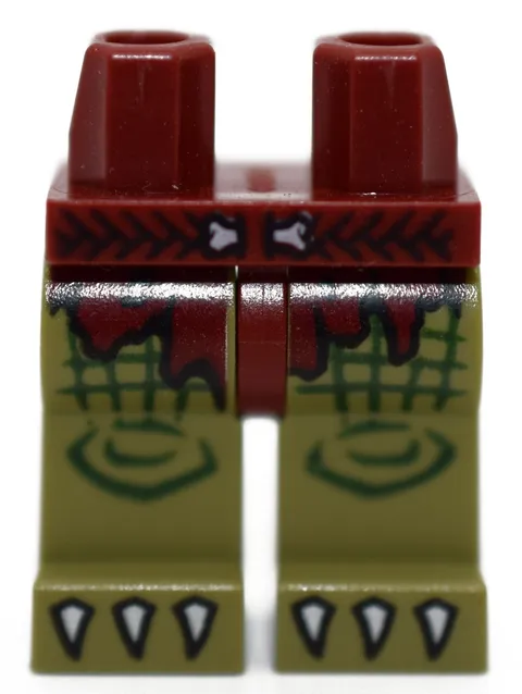 LEGO Minifigure Legs Chima Crocodile Warrior 1 2 Olive Green Dark Red 6102127