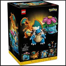 LEGO Pokémon Battle Set 10296 1200pc 18+ Charizard Blastoise Venusaur Box