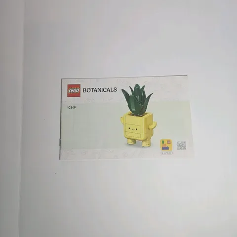 Yellow LEGO Botanicals Happy Plants building set number 10349 BOOK ONLY 