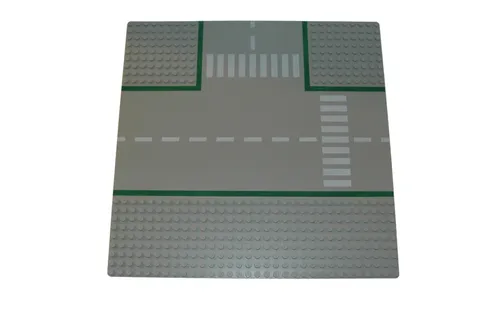 Lego® Street Base Plate Pad 32x32 T Crossing without Footway GREY