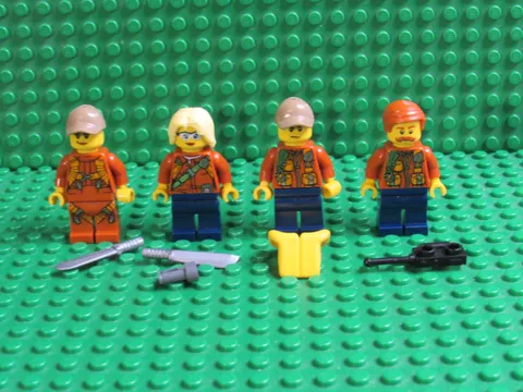 Lot Lego City Jungle minifigures 60162 Explorer 60161 LK23