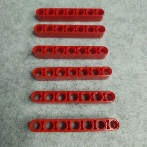LEGO 32524 Technic Liftarm Thick 1 x 7 Red x6 Genuine