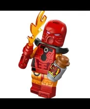LEGO Nexo Knights Red Armored Minifigure w/ Flame Weapon Accessory