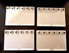 DUPLO LEGO CODE 31465 Grey Studs on Edge Plates x4 Approx 9.5cm x 6.4cm