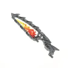 1x LEGO Bionicle Weapon Sword Silver Gray Flame Shield Blade 11302pb01 19992