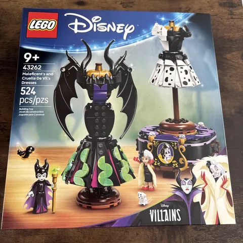 LEGO Disney Villains Maleficent’s & Cruella De Vil’s Dresses #43262 524 Pcs NIB