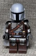 LEGO Star Wars Mandalorian Din Djarin Mando Minifigure Silver Beskar Armor Cape