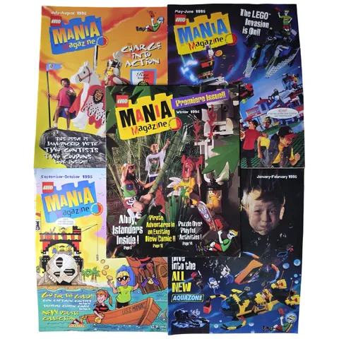Vintage LEGO Mania Magazines | Lot of 5 | Winter 1994 First Premier Issue & 1995