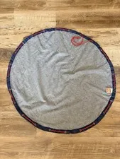 Vintage LEGO Blue Denim Round Play Mat Storage Carry Sack with Red Drawstring!!!