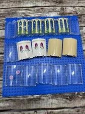 Set of 16 Lego Cylinder Quarter 4x4x6 30562 For Castles Printed/Stickers Applied