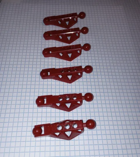 6 Lego 45749 Dark Red Bionicle Lower Leg Section Rahkshi type Genuine Lego 6 pcs