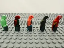 Lot Of 5 Random Lego Parrot Bird Minifigs With Small Peak 2546 27063
